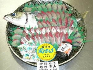 関さば姿付き刺身盛り