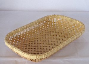 盛かご(透かし網代編み)