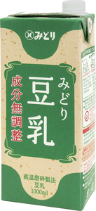 九州乳業株式会社 ｜ みどり豆乳成分無調整1000㎖