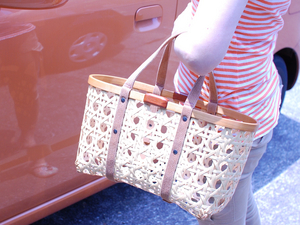 キリムバッグ　八ツ目　柿渋ハンドル