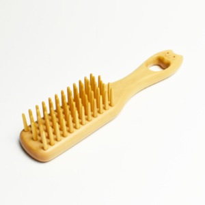 つげブラシ　5列　ネコ　まる目